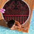 Red Taniko Kowhaiwhai Tukutuku Motif Beach Blanket