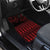 Red Taniko Kowhaiwhai Tukutuku Motif Car Mats