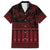 Red Taniko Kowhaiwhai Tukutuku Motif Hawaiian Shirt