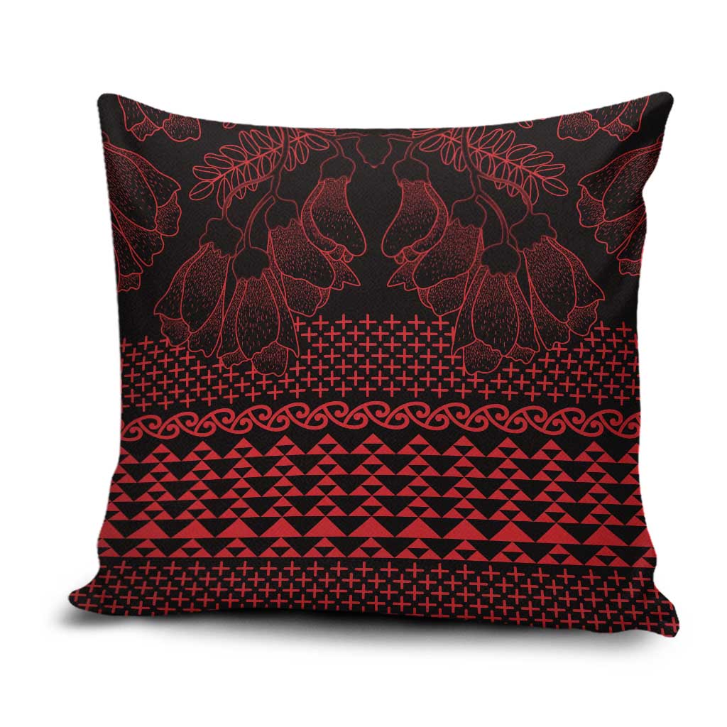 Red Taniko Kowhaiwhai Tukutuku Motif Pillow Cover LT9 Red - Polynesian Pride
