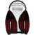 Red Taniko Kowhaiwhai Tukutuku Motif Sherpa Hoodie