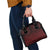 Red Taniko Kowhaiwhai Tukutuku Motif Shoulder Handbag
