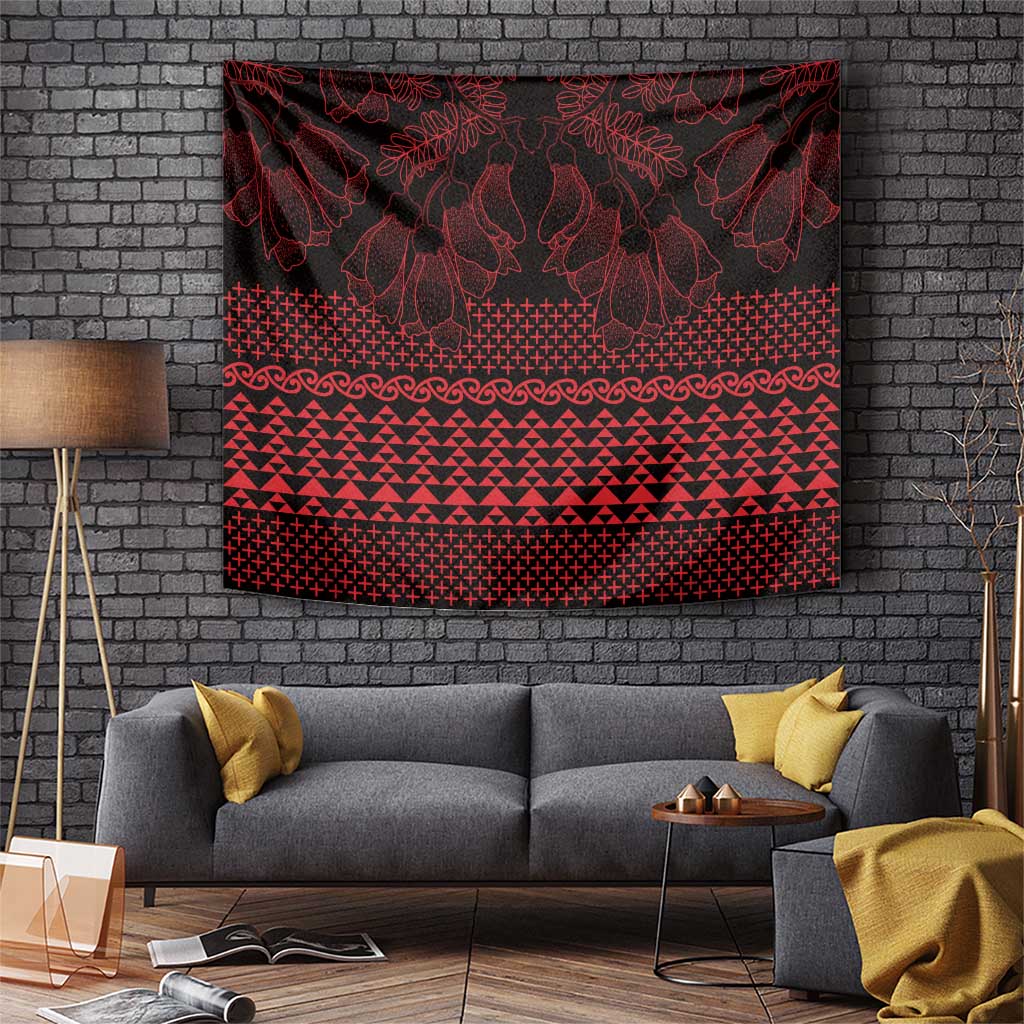 Red Taniko Kowhaiwhai Tukutuku Motif Tapestry LT9 Red - Polynesian Pride