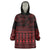 Red Taniko Kowhaiwhai Tukutuku Motif Wearable Blanket Hoodie