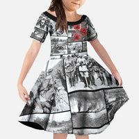 ANZAC Day Gallipoli Campaign Family Matching Mermaid Dress and Hawaiian Shirt To The End They Remain LT9 Daughter's Dress Black - Polynesian Pride