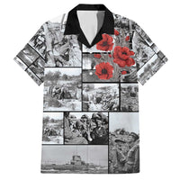 ANZAC Day Gallipoli Campaign Family Matching Off Shoulder Short Dress and Hawaiian Shirt To The End They Remain LT9 Dad's Shirt - Short Sleeve Black - Polynesian Pride