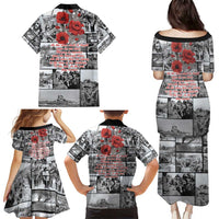 ANZAC Day Gallipoli Campaign Family Matching Puletasi and Hawaiian Shirt To The End They Remain LT9 - Polynesian Pride