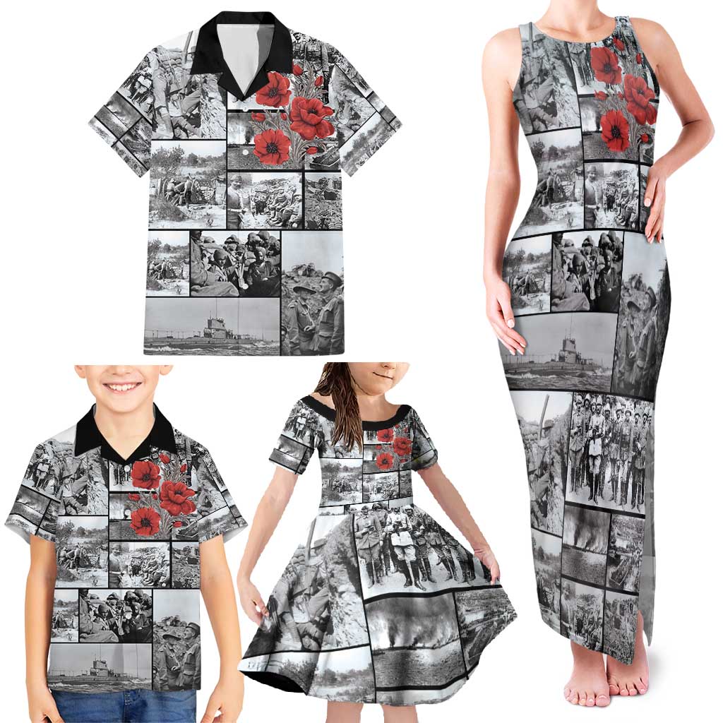 ANZAC Day Gallipoli Campaign Family Matching Tank Maxi Dress and Hawaiian Shirt To The End They Remain LT9 - Polynesian Pride