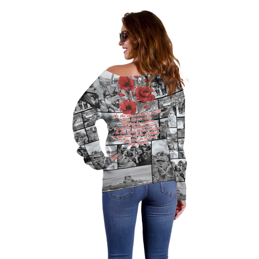 ANZAC Day Gallipoli Campaign Off Shoulder Sweater To The End They Remain