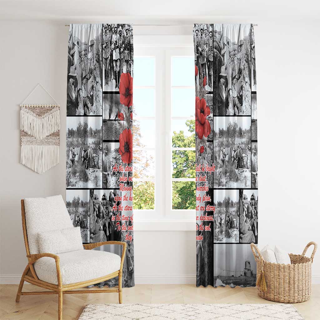 ANZAC Day Gallipoli Campaign Window Curtain To The End They Remain