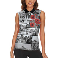 ANZAC Day Gallipoli Campaign Women Sleeveless Polo Shirt To The End They Remain