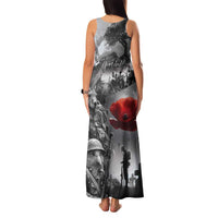 Black ANZAC Day The Battle of Lone Pine Family Matching Tank Maxi Dress and Hawaiian Shirt Kiwi-Kangaroo Soldier Lest We Forget LT9 - Polynesian Pride
