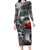 Black ANZAC Day The Battle of Lone Pine Long Sleeve Bodycon Dress Kiwi-Kangaroo Soldier Lest We Forget