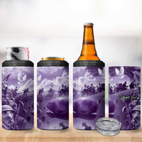 Purple ANZAC Day The Battle of Lone Pine 4 in 1 Can Cooler Tumbler Kiwi-Kangaroo Soldier Lest We Forget LT9 - Polynesian Pride