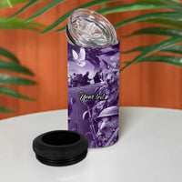 Purple ANZAC Day The Battle of Lone Pine 4 in 1 Can Cooler Tumbler Kiwi-Kangaroo Soldier Lest We Forget LT9 - Polynesian Pride