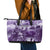 Purple ANZAC Day The Battle of Lone Pine Leather Tote Bag Kiwi-Kangaroo Soldier Lest We Forget