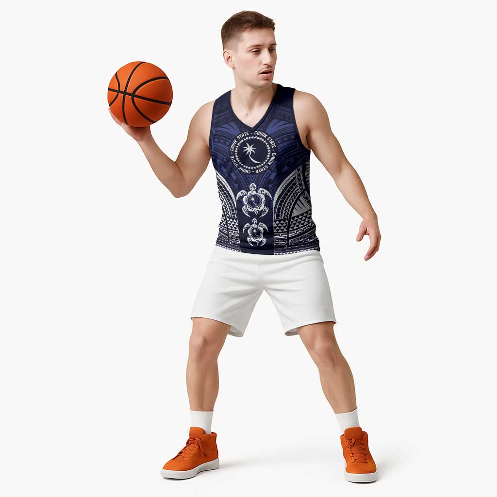 FSM Chuuk States Basketball Jersey Micronesia Six 9 One Polynesian Tribal Pattern - Polynesian Pride