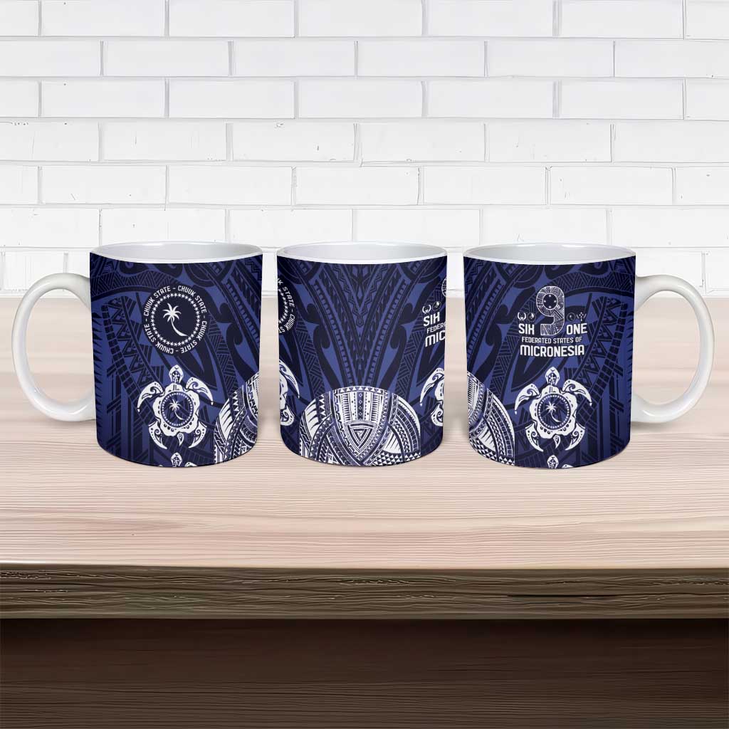 FSM Chuuk States Ceramic Mug Micronesia Six 9 One Polynesian Tribal Pattern - Polynesian Pride
