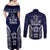 FSM Chuuk States Couples Matching Off Shoulder Maxi Dress and Long Sleeve Button Shirt Micronesia Six 9 One Polynesian Tribal Pattern