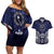 FSM Chuuk States Couples Matching Off Shoulder Short Dress and Hawaiian Shirt Micronesia Six 9 One Polynesian Tribal Pattern
