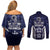 FSM Chuuk States Couples Matching Off Shoulder Short Dress and Long Sleeve Button Shirt Micronesia Six 9 One Polynesian Tribal Pattern