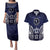 FSM Chuuk States Couples Matching Puletasi and Hawaiian Shirt Micronesia Six 9 One Polynesian Tribal Pattern