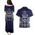 FSM Chuuk States Couples Matching Puletasi and Hawaiian Shirt Micronesia Six 9 One Polynesian Tribal Pattern