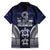 FSM Chuuk States Family Matching Off The Shoulder Long Sleeve Dress and Hawaiian Shirt Micronesia Six 9 One Polynesian Tribal Pattern