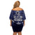 FSM Chuuk States Family Matching Off Shoulder Short Dress and Hawaiian Shirt Micronesia Six 9 One Polynesian Tribal Pattern