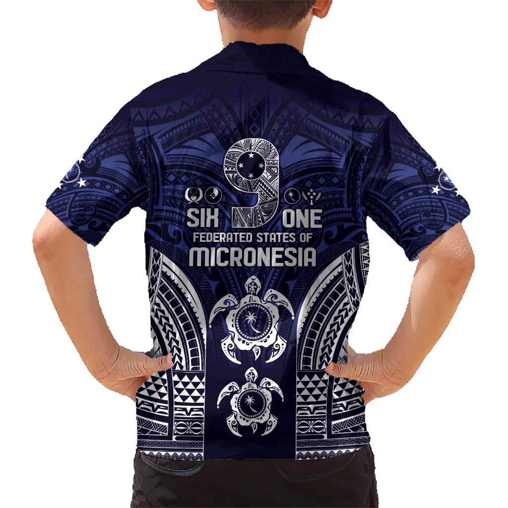 FSM Chuuk States Family Matching Short Sleeve Bodycon Dress and Hawaiian Shirt Micronesia Six 9 One Polynesian Tribal Pattern LT9 - Polynesian Pride