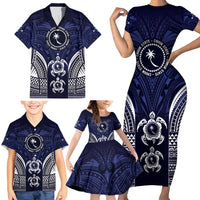 FSM Chuuk States Family Matching Short Sleeve Bodycon Dress and Hawaiian Shirt Micronesia Six 9 One Polynesian Tribal Pattern LT9 - Polynesian Pride