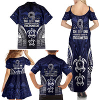 FSM Chuuk States Family Matching Summer Maxi Dress and Hawaiian Shirt Micronesia Six 9 One Polynesian Tribal Pattern
