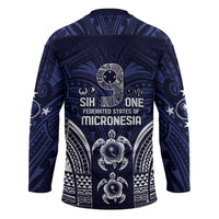 FSM Chuuk States Hockey Jersey Micronesia Six 9 One Polynesian Tribal Pattern - Polynesian Pride