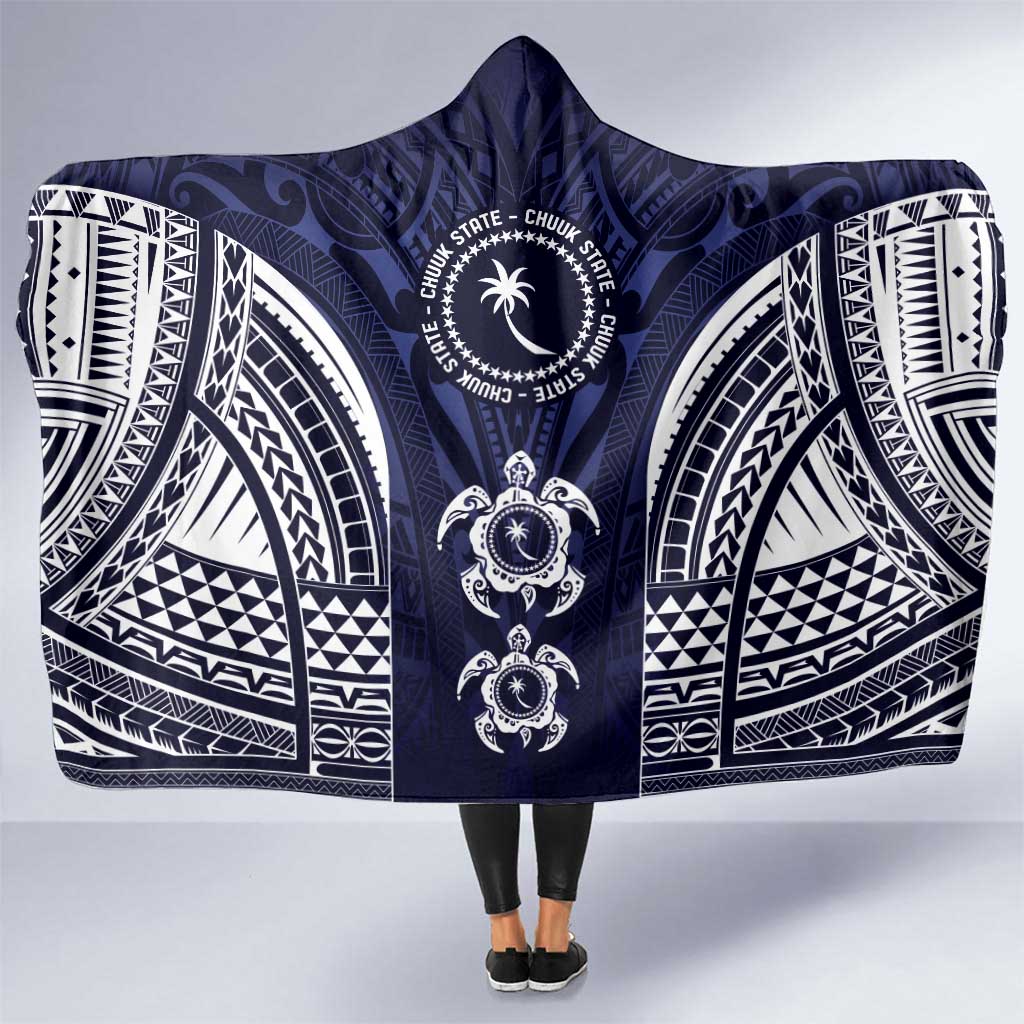 FSM Chuuk States Hooded Blanket Micronesia Six 9 One Polynesian Tribal Pattern
