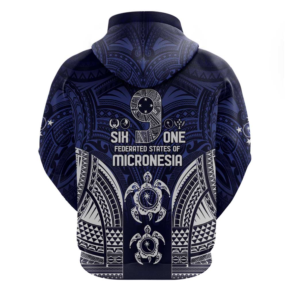 FSM Chuuk States Hoodie Micronesia Six 9 One Polynesian Tribal Pattern