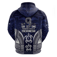 FSM Chuuk States Hoodie Micronesia Six 9 One Polynesian Tribal Pattern