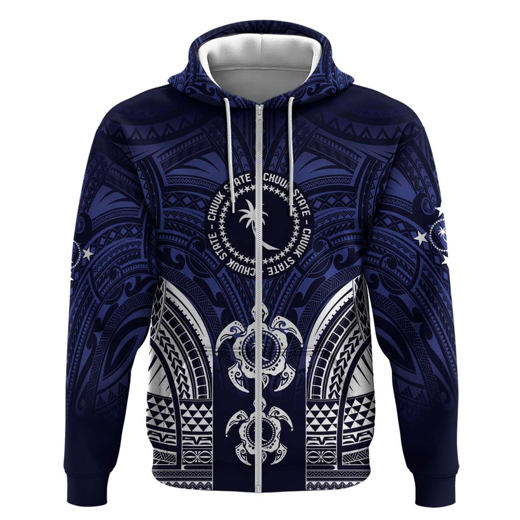 FSM Chuuk States Hoodie Micronesia Six 9 One Polynesian Tribal Pattern