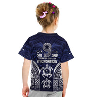 FSM Chuuk States Kid T Shirt Micronesia Six 9 One Polynesian Tribal Pattern LT9 - Polynesian Pride