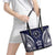 FSM Chuuk States Leather Tote Bag Micronesia Six 9 One Polynesian Tribal Pattern