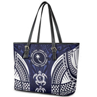 FSM Chuuk States Leather Tote Bag Micronesia Six 9 One Polynesian Tribal Pattern LT9 - Polynesian Pride