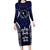 FSM Chuuk States Long Sleeve Bodycon Dress Micronesia Six 9 One Polynesian Tribal Pattern