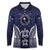 FSM Chuuk States Long Sleeve Polo Shirt Micronesia Six 9 One Polynesian Tribal Pattern