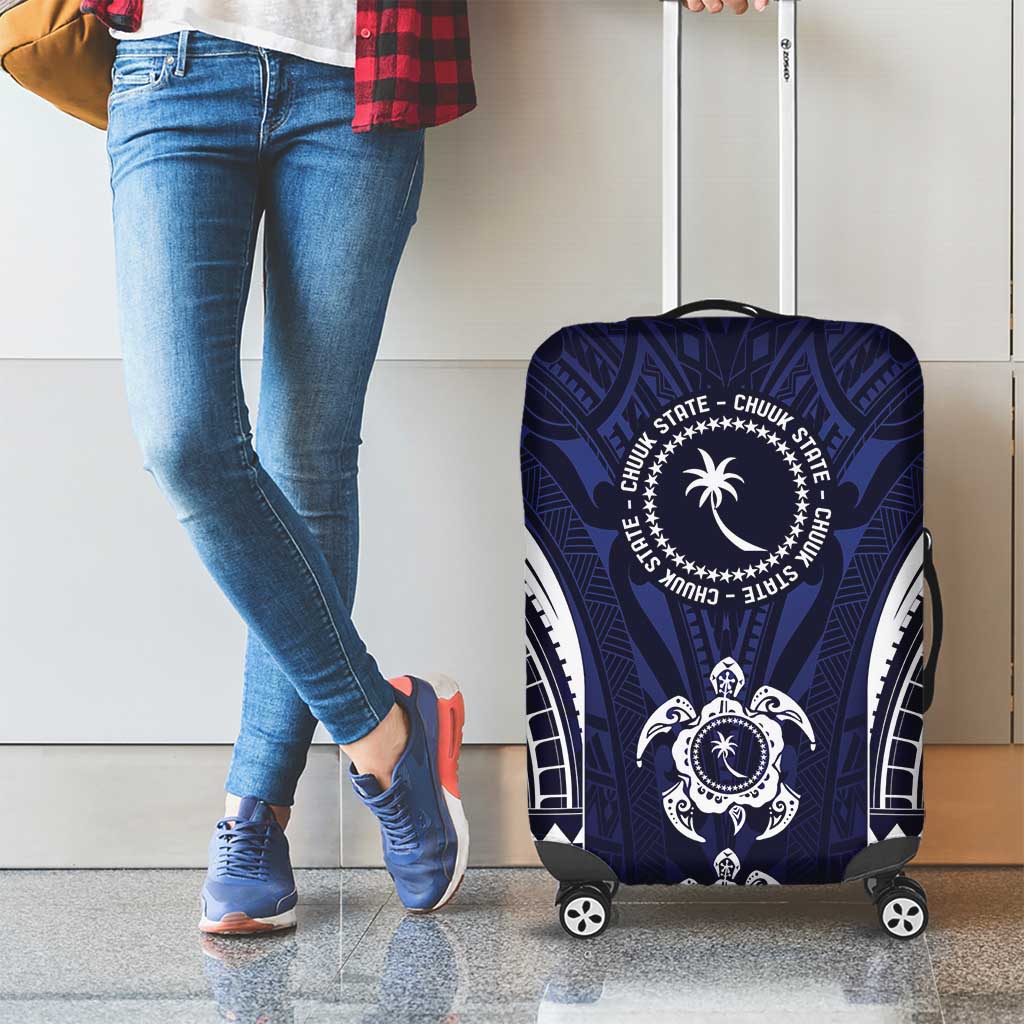 FSM Chuuk States Luggage Cover Micronesia Six 9 One Polynesian Tribal Pattern
