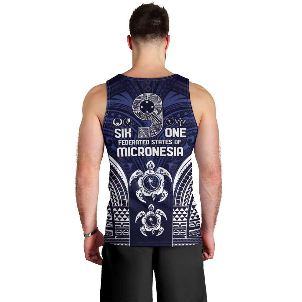 FSM Chuuk States Men Tank Top Micronesia Six 9 One Polynesian Tribal Pattern LT9 - Polynesian Pride