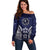FSM Chuuk States Off Shoulder Sweater Micronesia Six 9 One Polynesian Tribal Pattern
