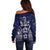 FSM Chuuk States Off Shoulder Sweater Micronesia Six 9 One Polynesian Tribal Pattern