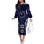 FSM Chuuk States Off The Shoulder Long Sleeve Dress Micronesia Six 9 One Polynesian Tribal Pattern