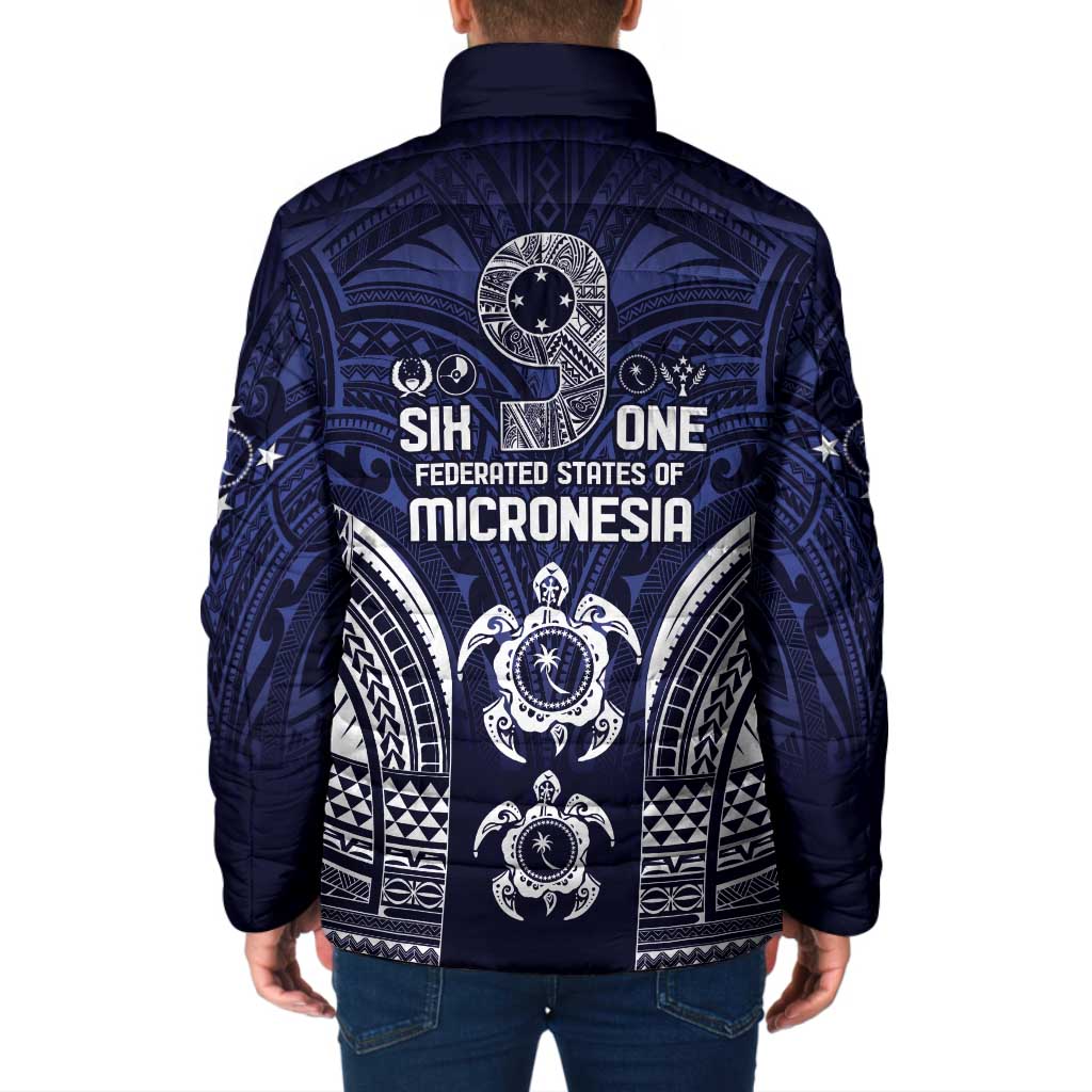 FSM Chuuk States Padded Jacket Micronesia Six 9 One Polynesian Tribal Pattern LT9 - Polynesian Pride