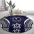FSM Chuuk States Round Carpet Micronesia Six 9 One Polynesian Tribal Pattern
