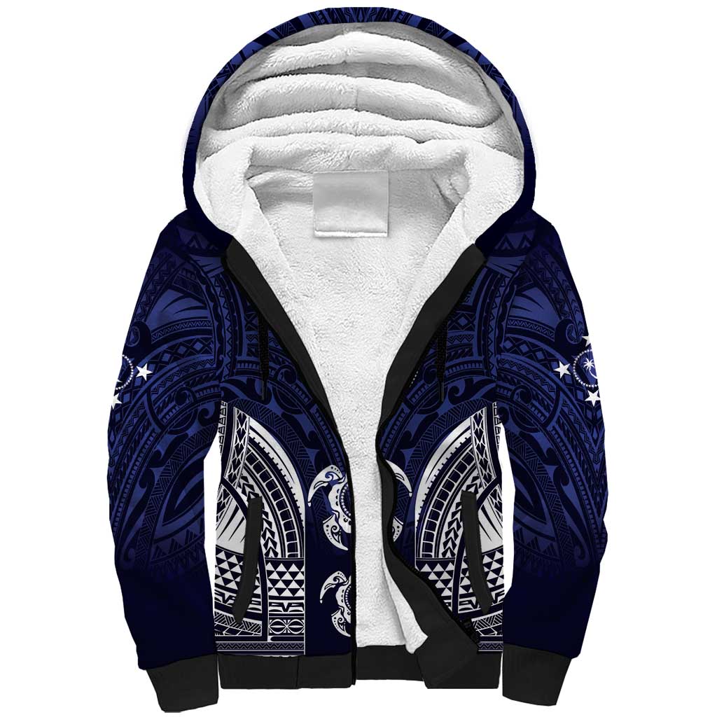 FSM Chuuk States Sherpa Hoodie Micronesia Six 9 One Polynesian Tribal Pattern